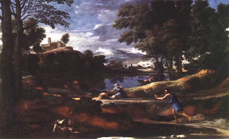 Nicolas Poussin Landscape with a Man Killed by a Snake Spain oil painting art